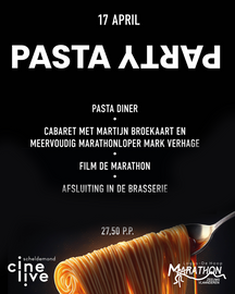 Filmposter Pasta Party met diner, cabaret en film